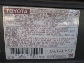 1999 TOYOTA AVALON XLS SAGE 3.0L AT Z16353
